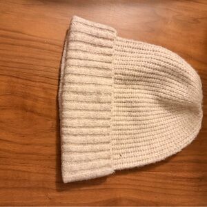 Free People Cream Knit beanie